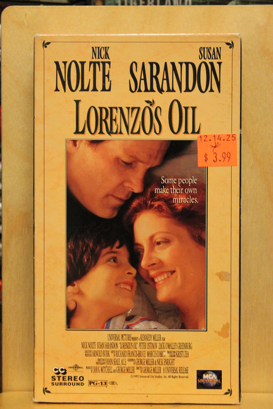 Lorenzo's Oil VHS