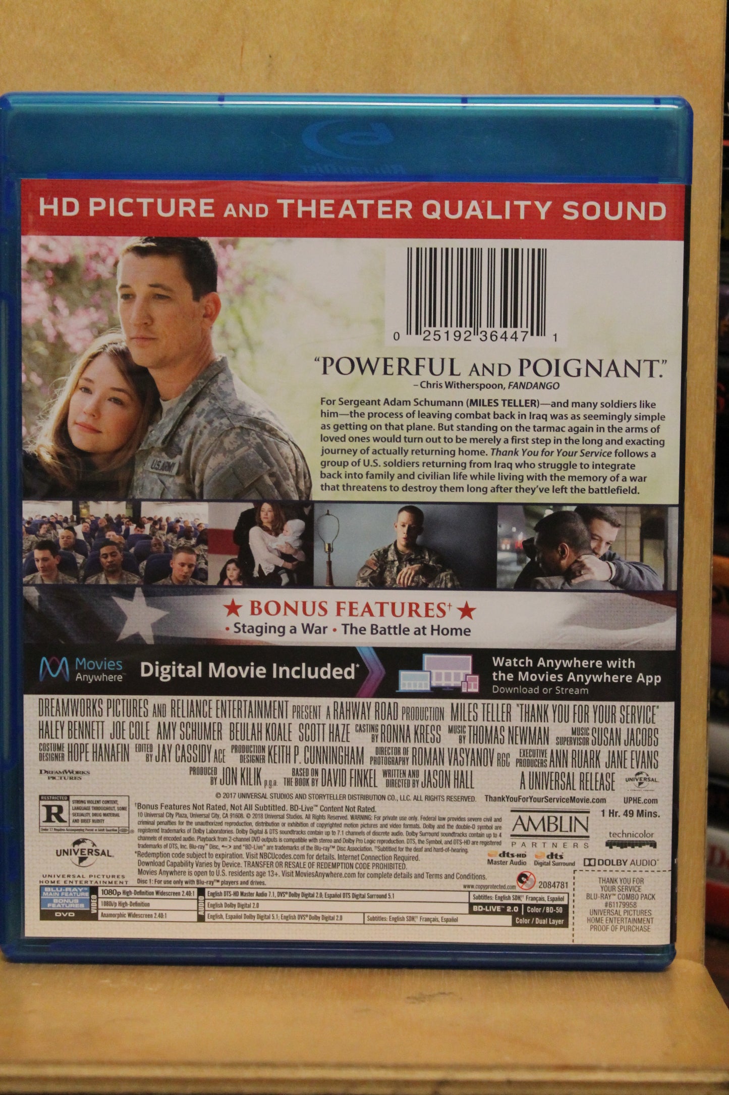 Thank You for Your Service Blu-ray