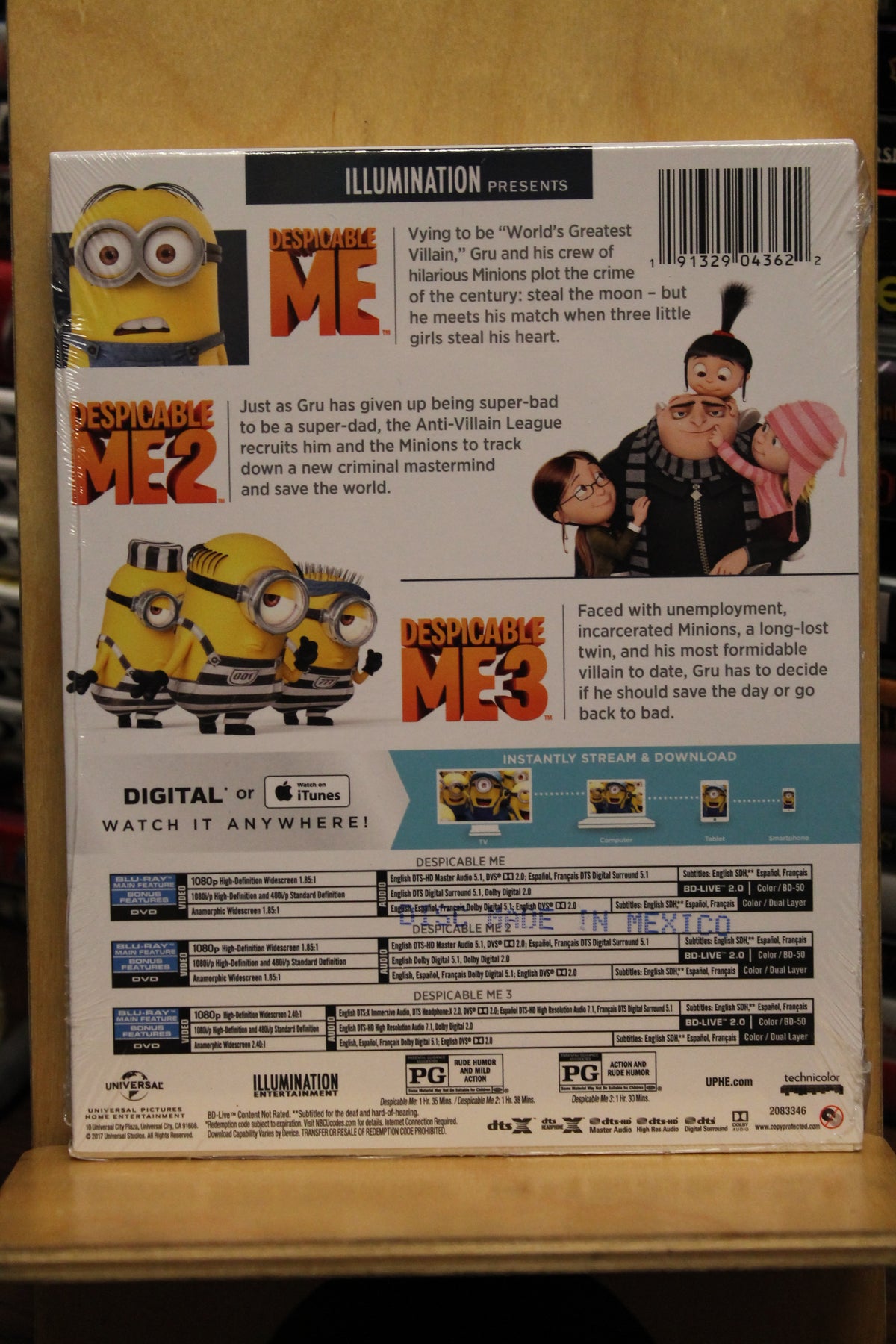 Despicable Me 3 Movie Collection Blu-ray