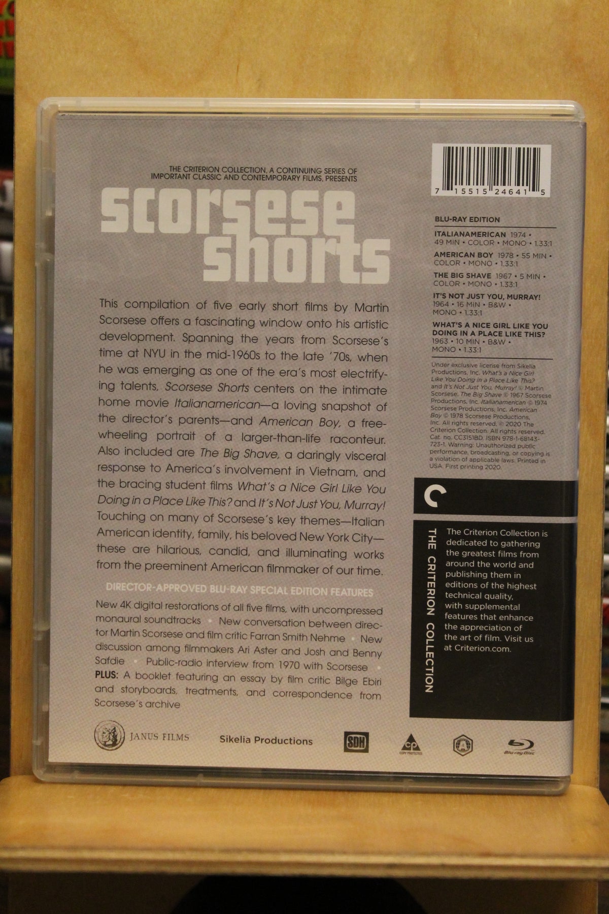 Scorsese Shorts Blu-ray