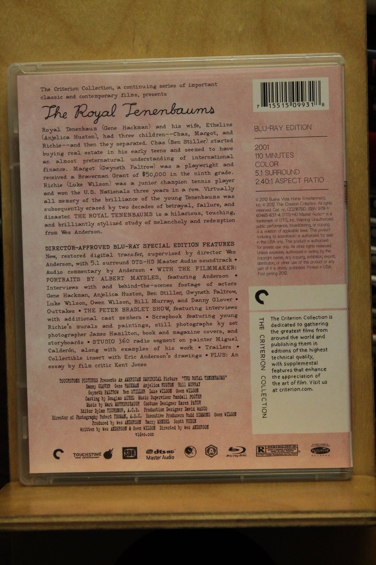 The Royal Tenenbaums Blu-ray