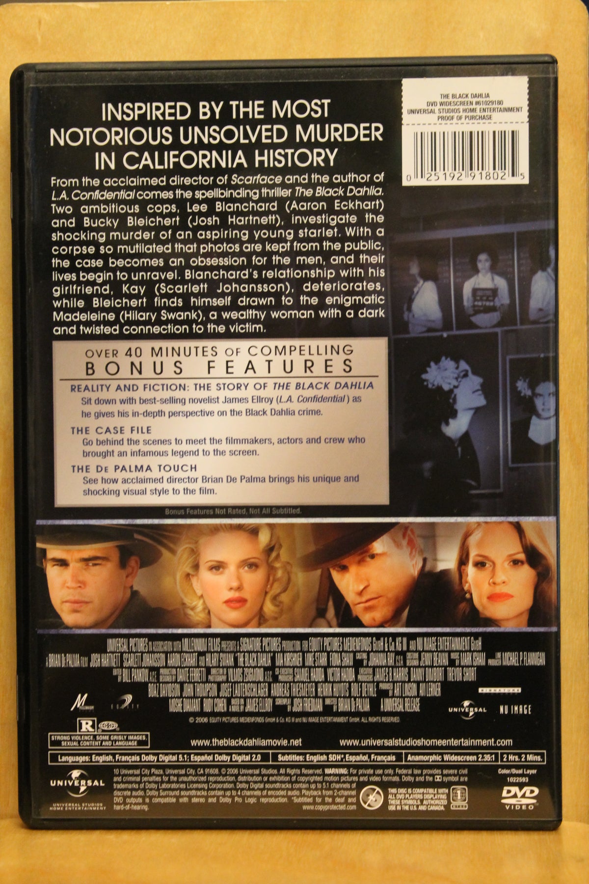 The Black Dahlia DVD