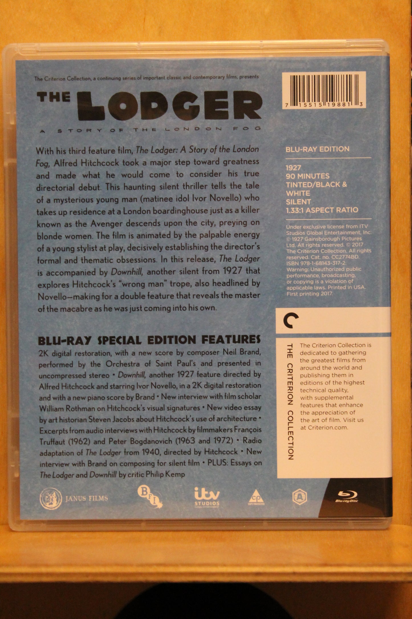 The Lodger: A Story of the London Fog Blu-ray