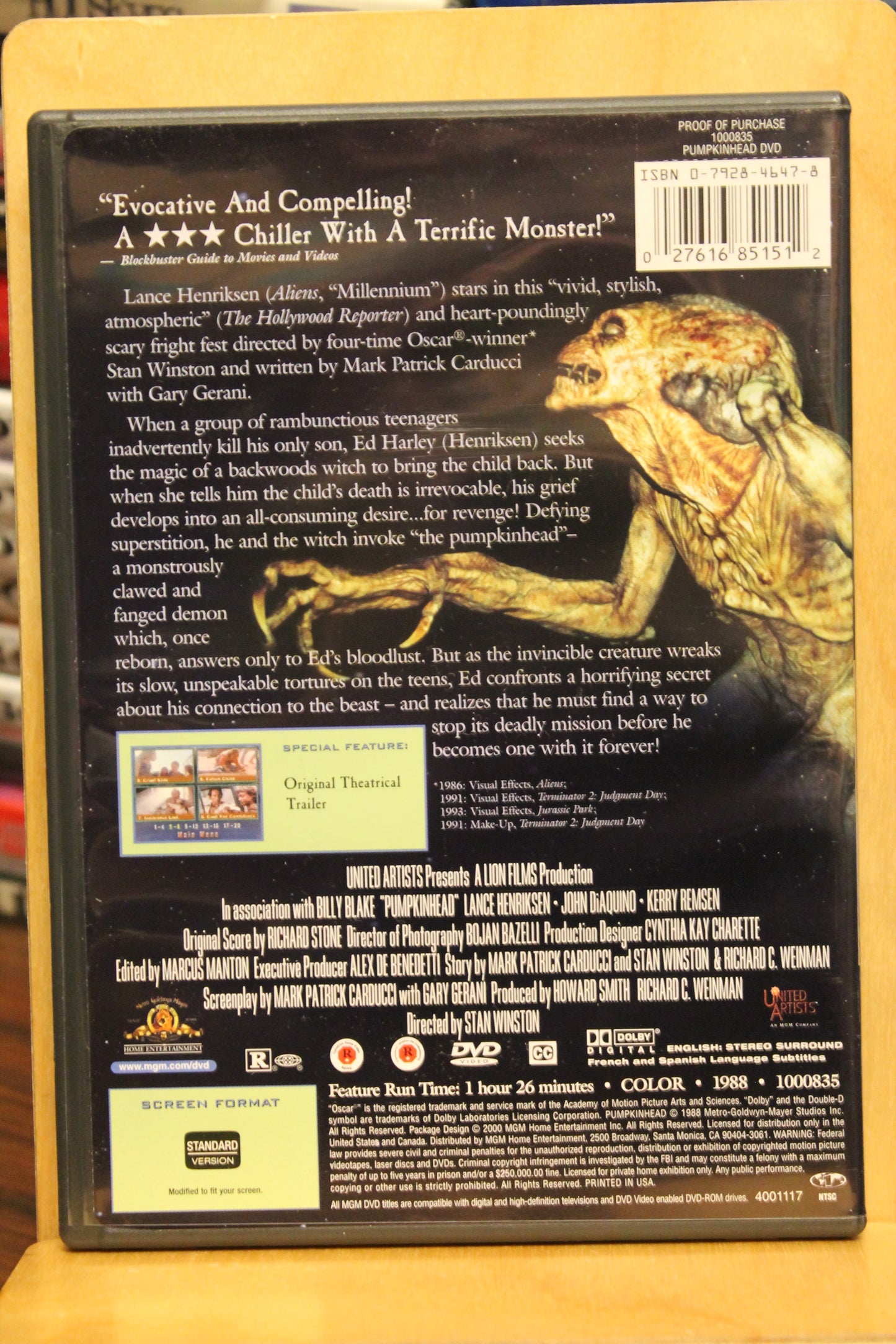 Pumpkinhead DVD