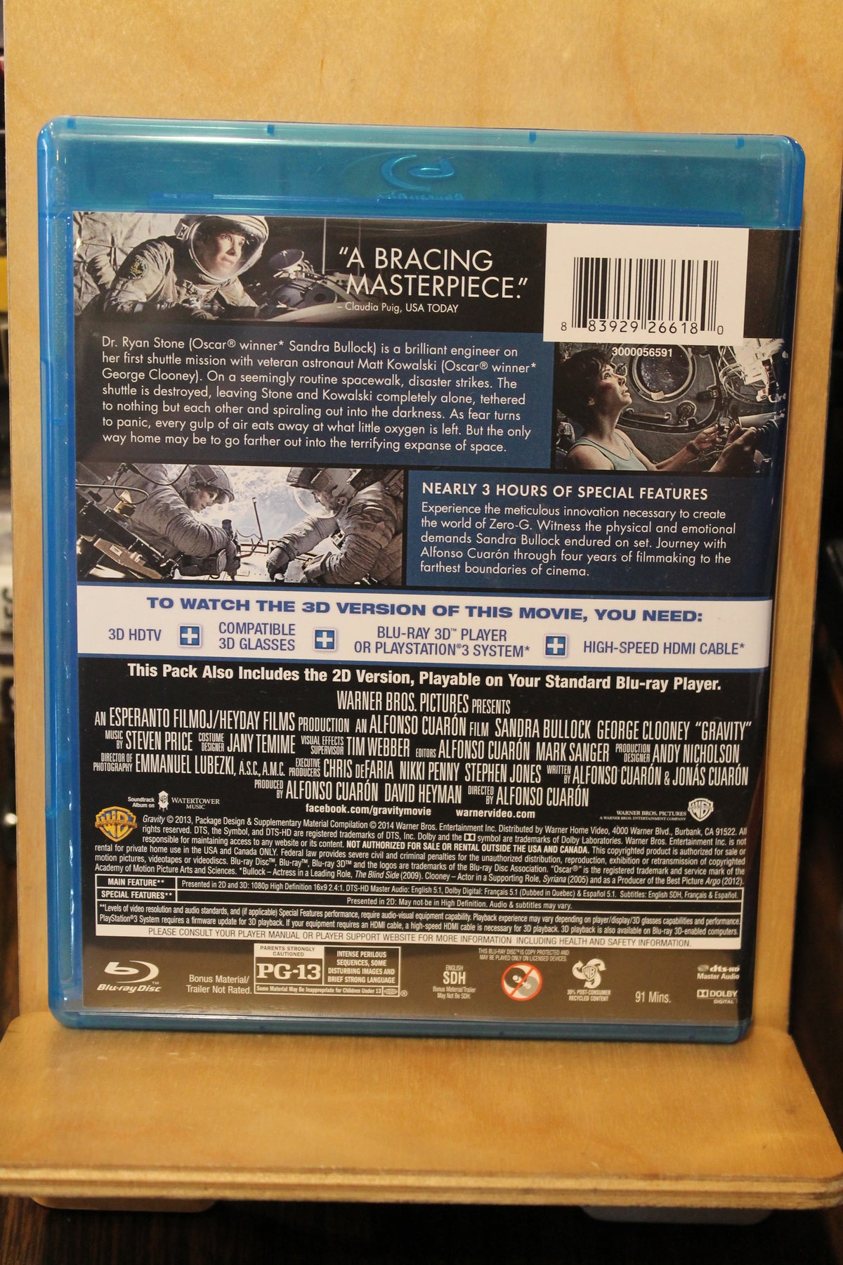 Gravity Blu-ray