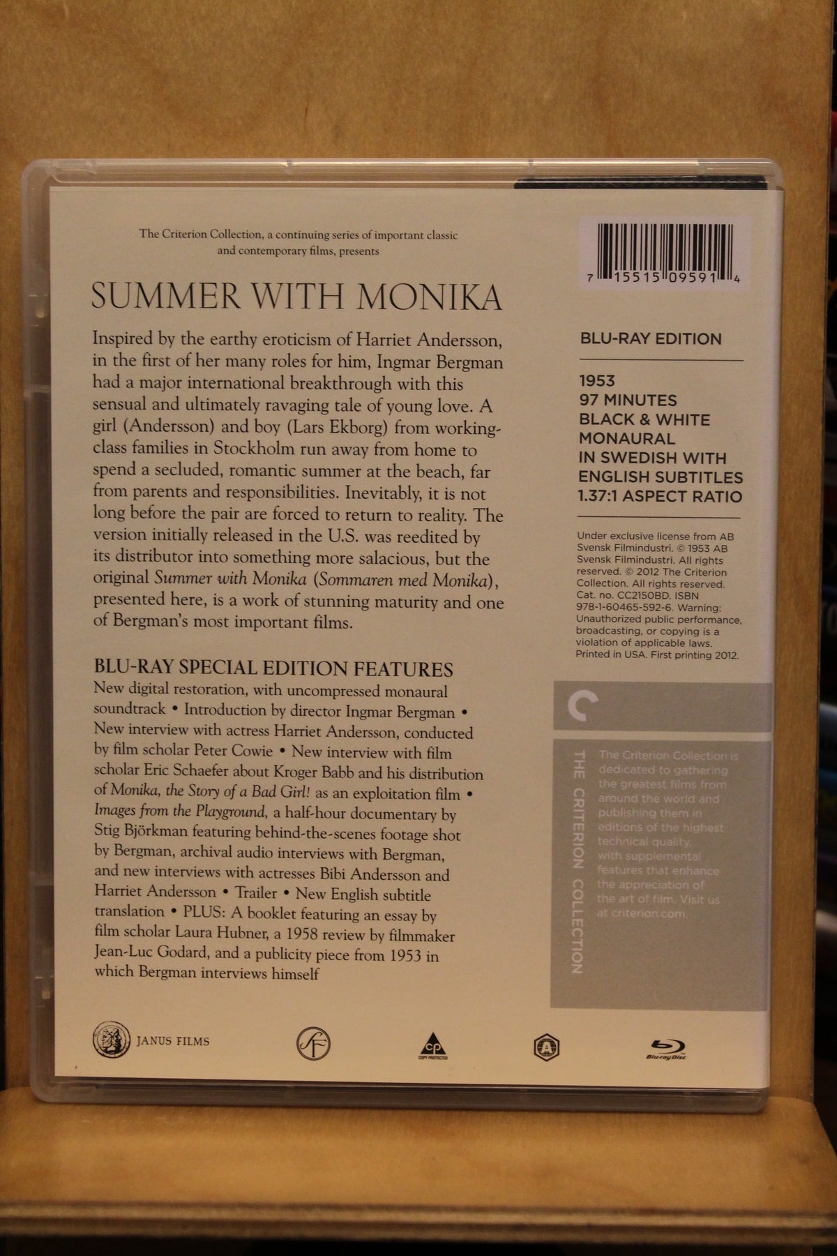 Summer with Monika Blu-ray