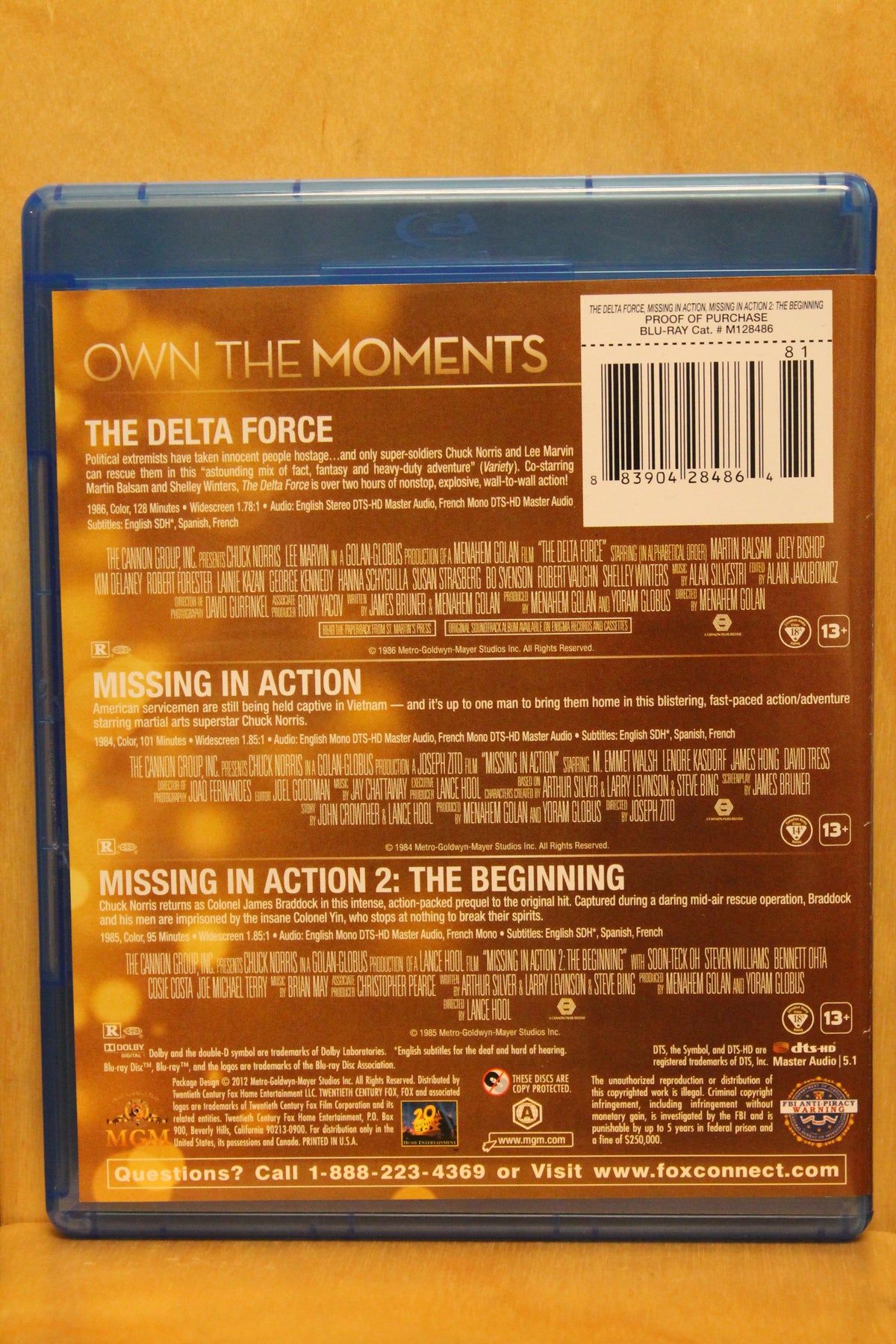 The Delta Force / Missing in Action / Missing in Action 2: The Beginning Blu-ray