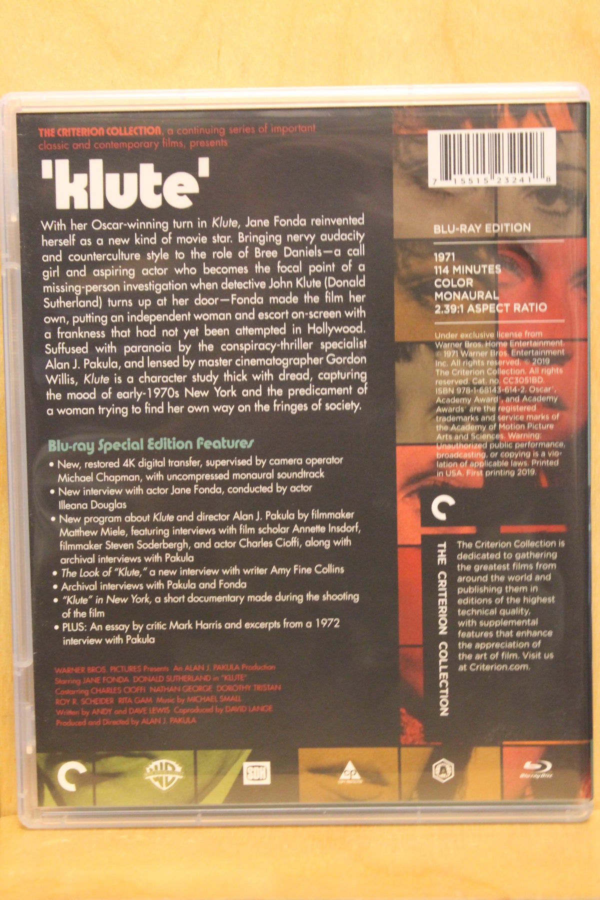 Klute Blu-ray
