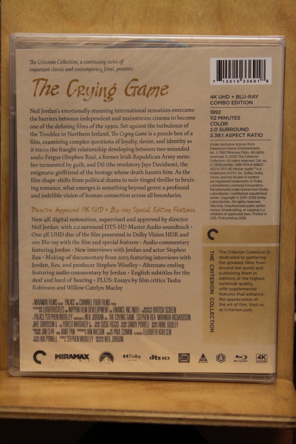 The Crying Game 4K UHD