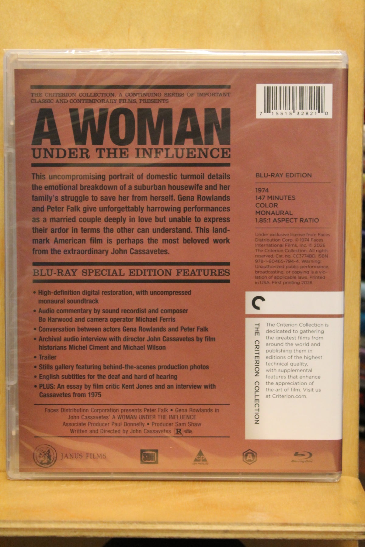 A Woman Under the Influence Blu-ray