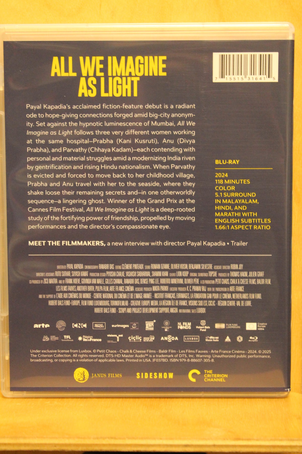 All We Imagine as Light Blu-ray