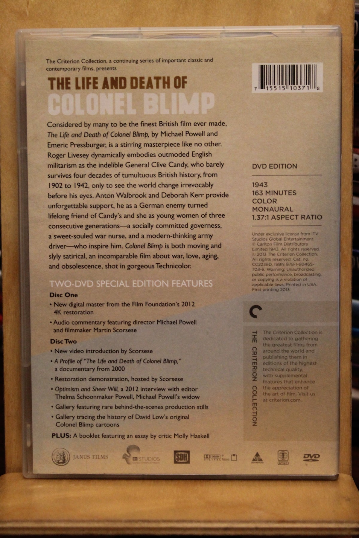 The Life and Death of Colonel Blimp DVD