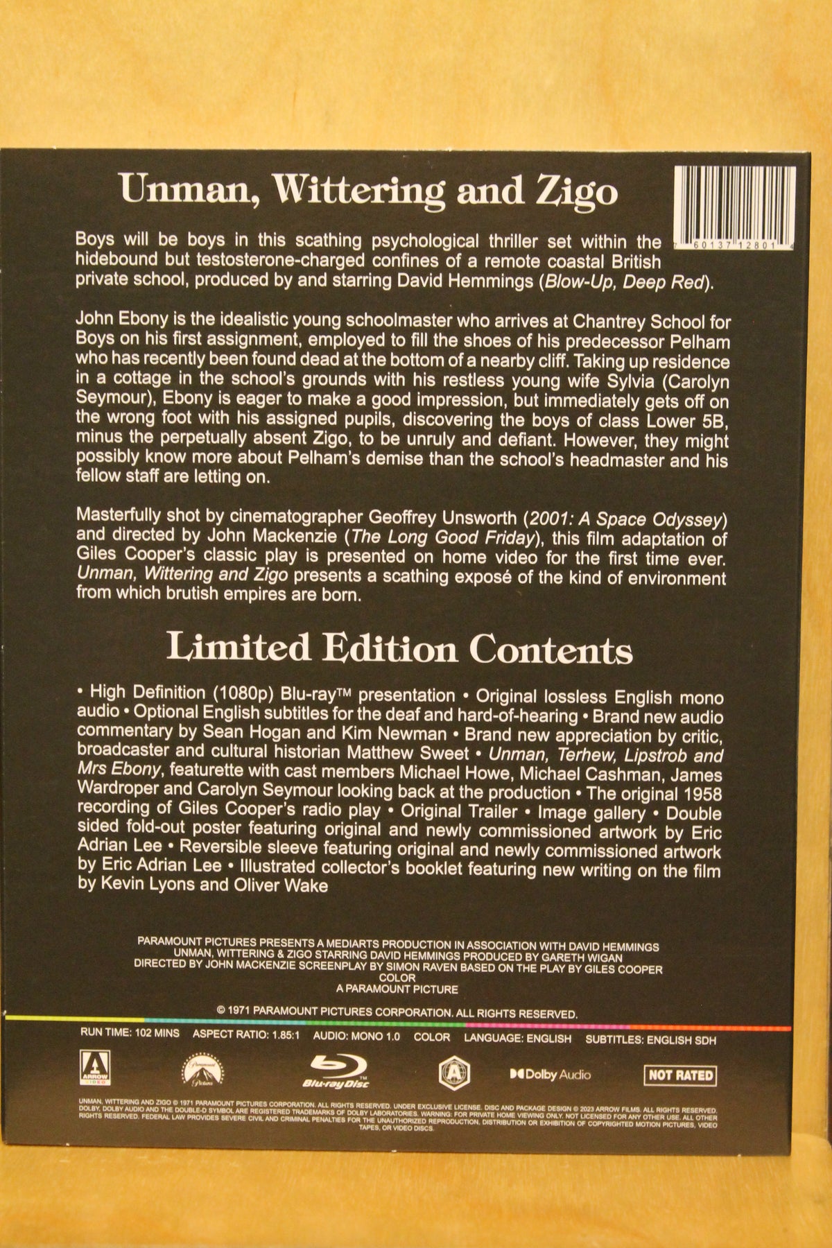 Unman, Wittering and Zigo Blu-ray
