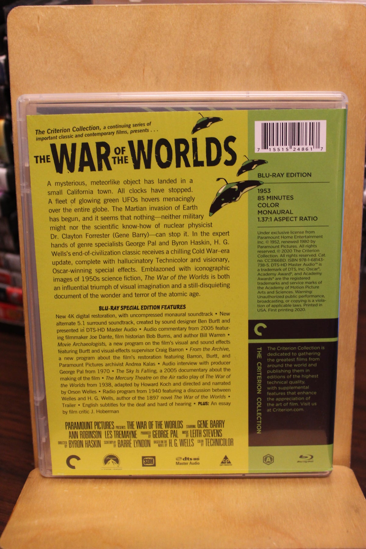 The War of the Worlds Blu-ray