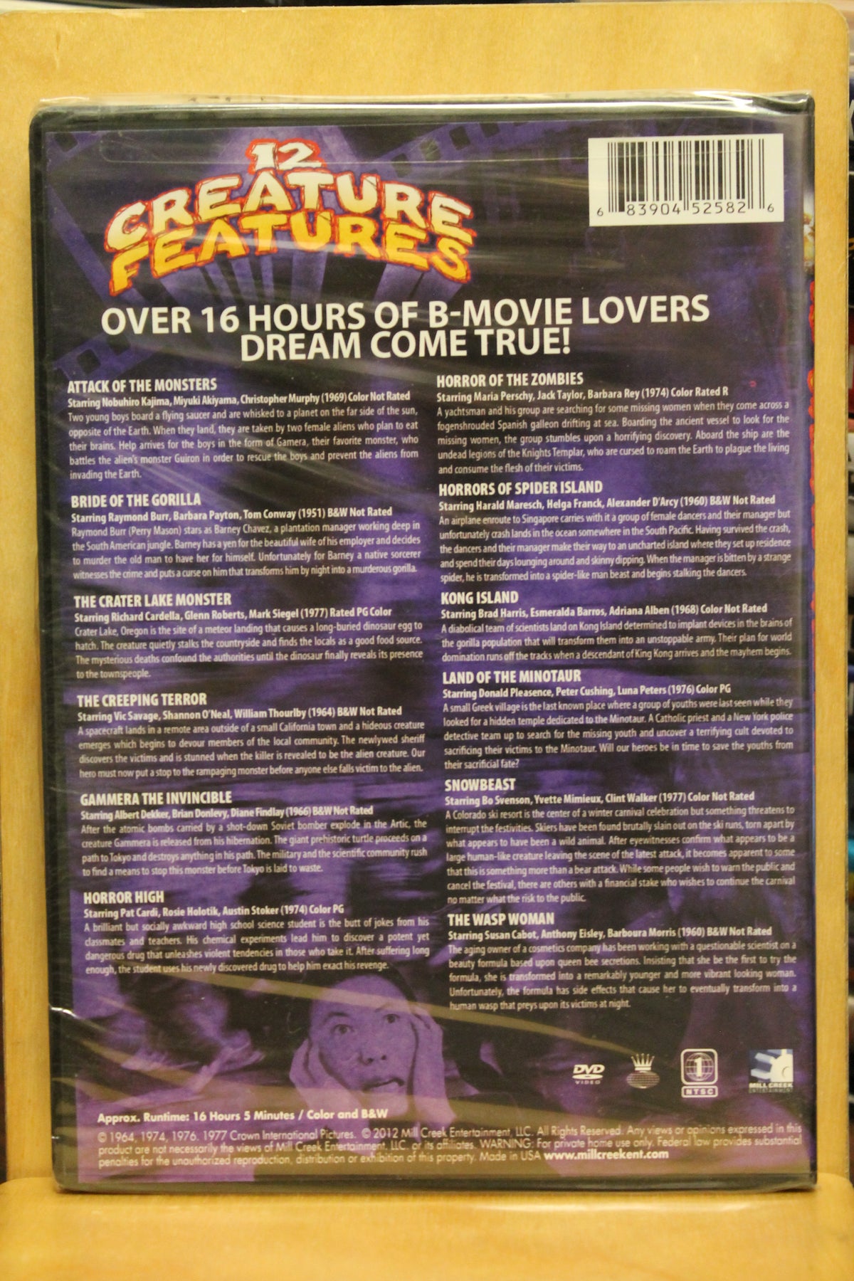 12 Creature Features DVD