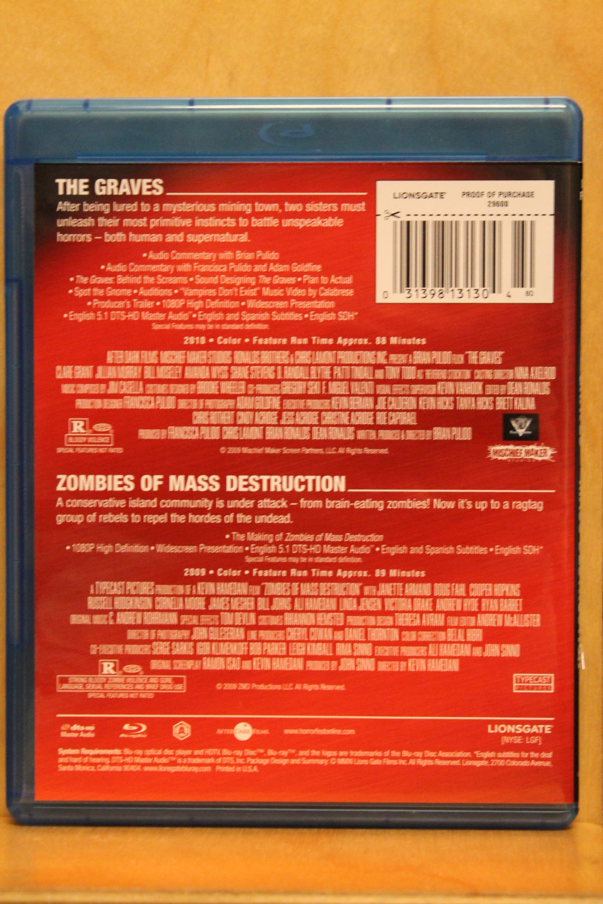 The Graves / Zombies of Mass Destruction Blu-ray