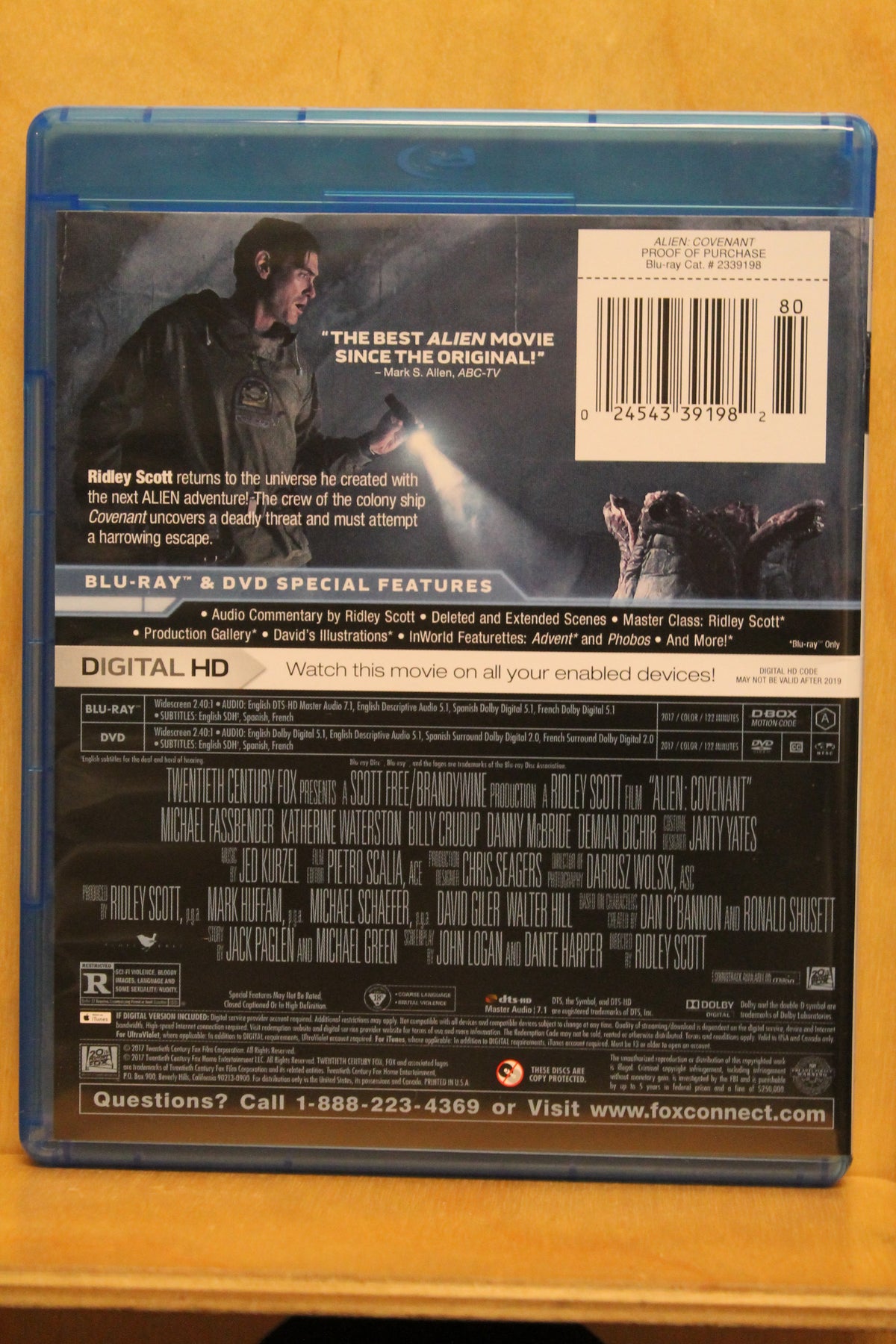 Alien: Covenant Blu-ray