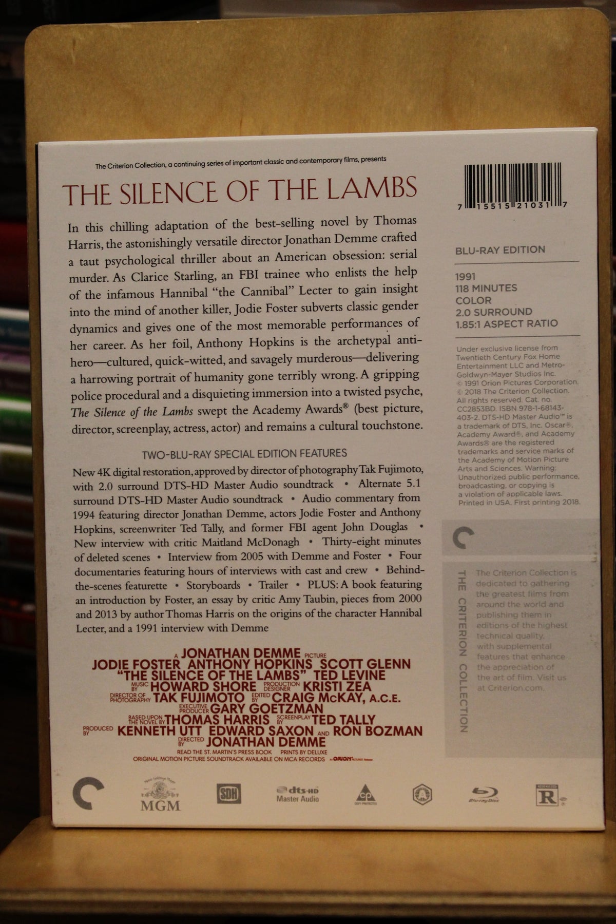The Silence of the Lambs Blu-ray