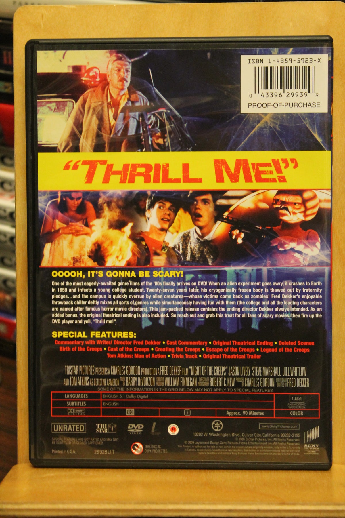 Night of the Creeps DVD