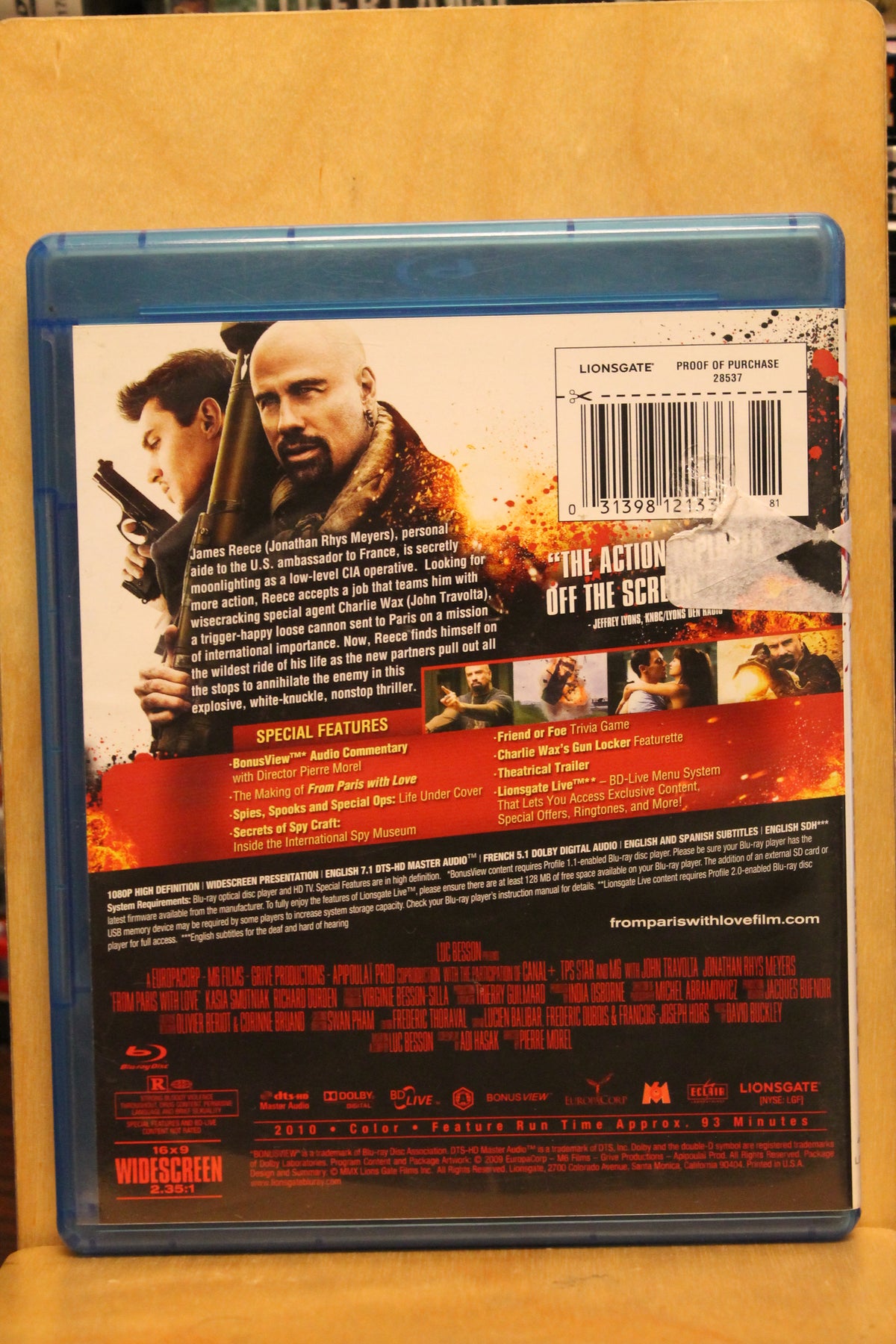 From Paris with Love Blu-ray