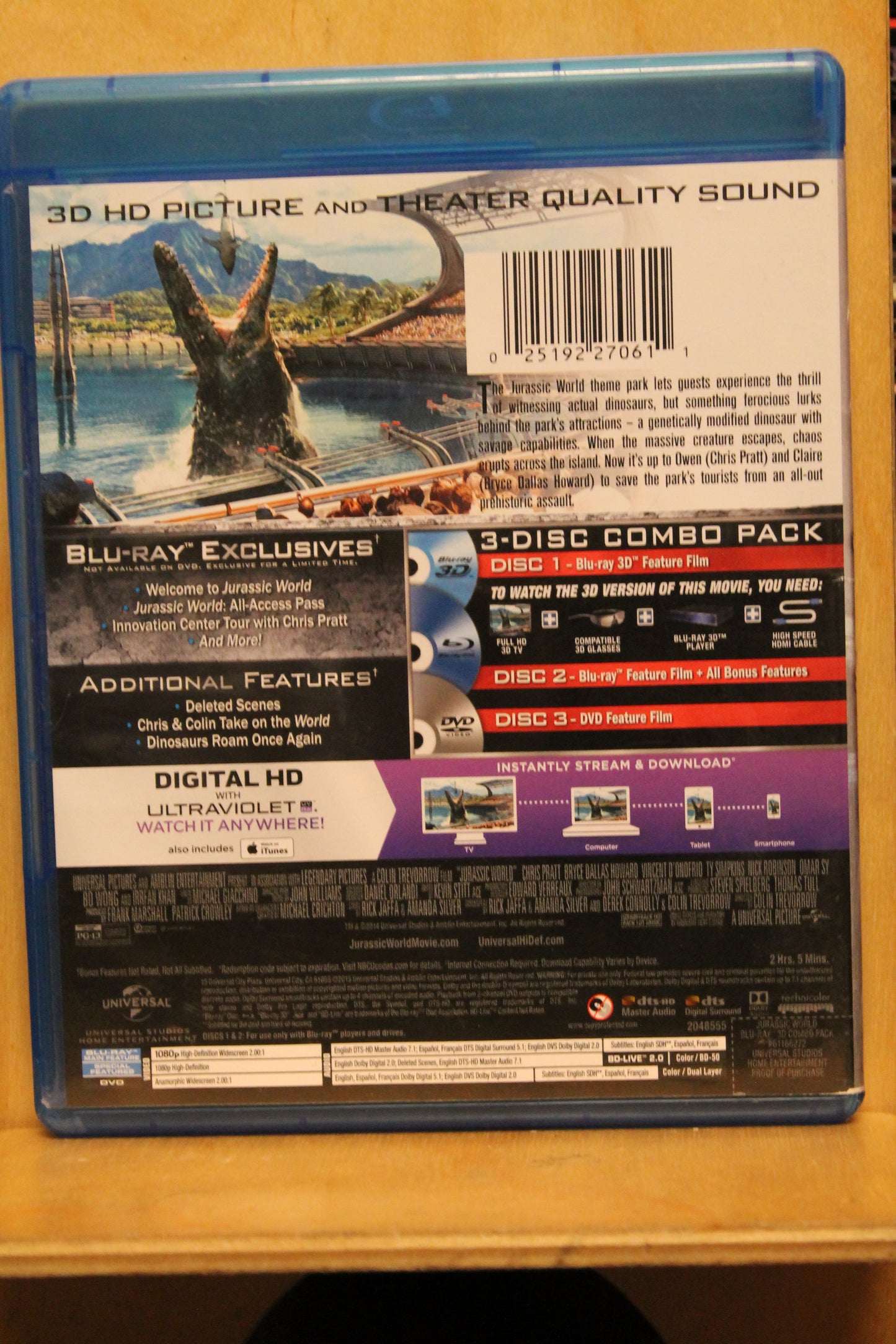 Jurassic World Blu-ray