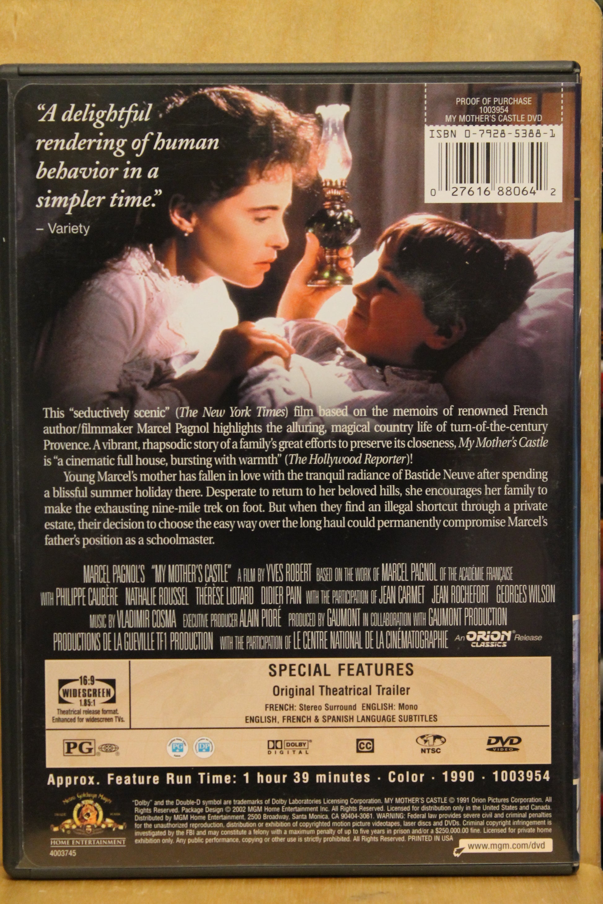 My Mother's Castle DVD