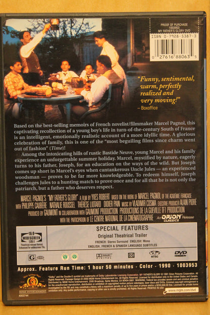 My Father's Glory DVD