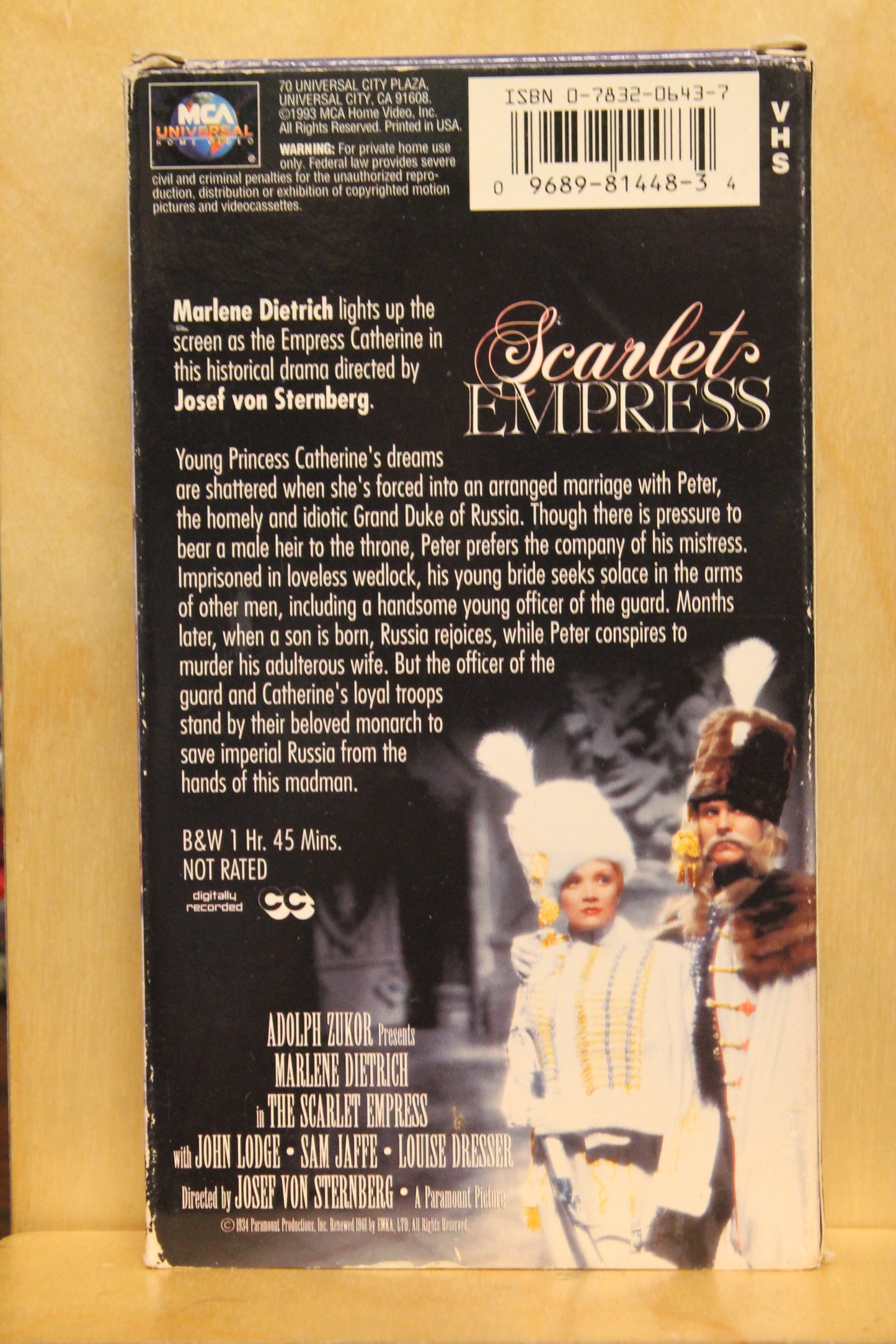 The Scarlet Empress VHS