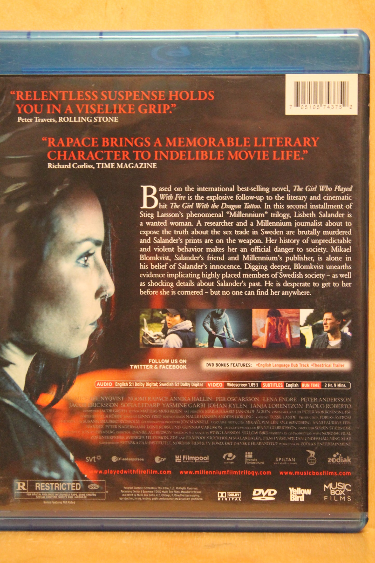 The Girl Who Played with Fire Blu-ray