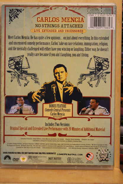 Carlos Mencia: No Strings Attached DVD