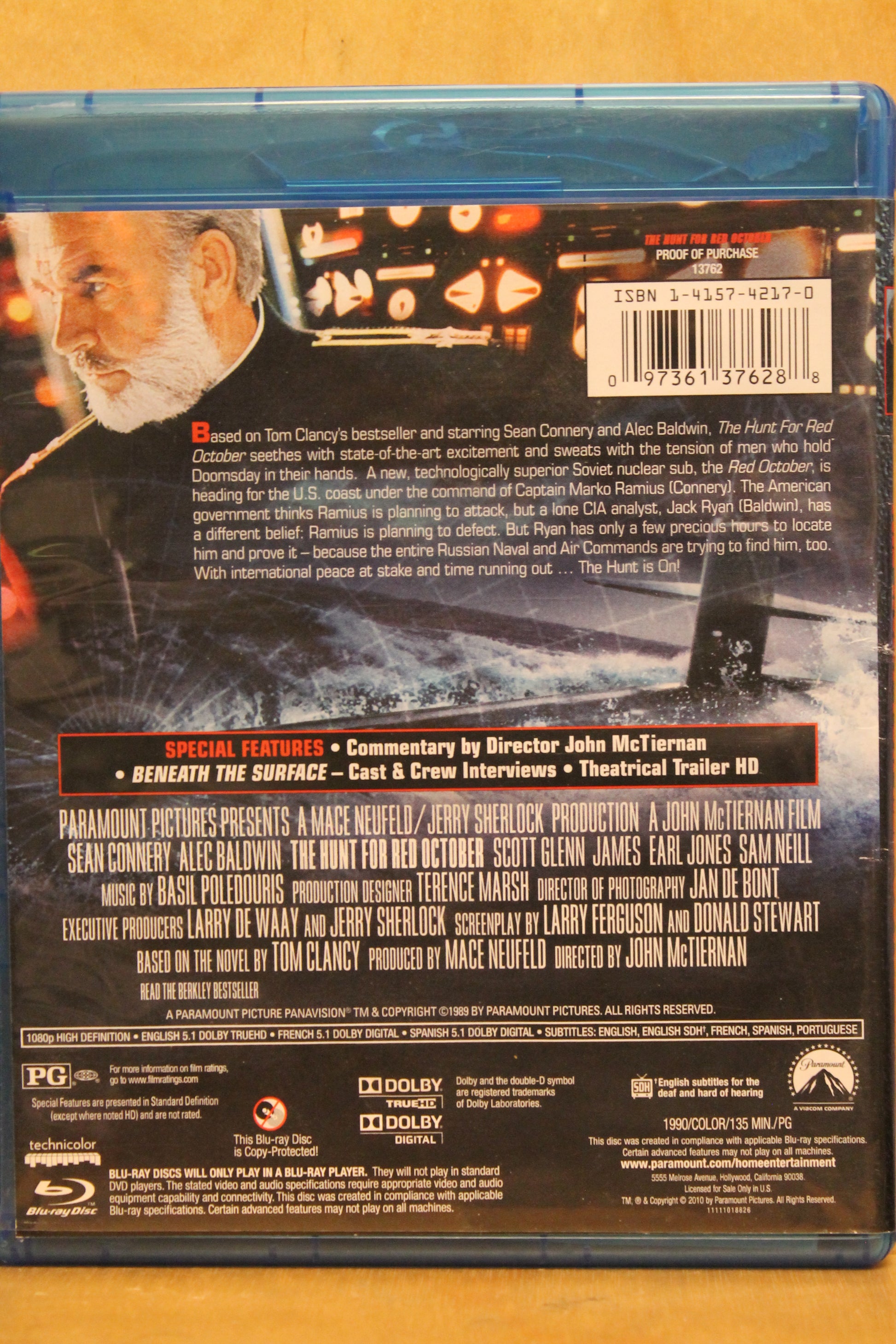 The Hunt for Red October Blu-ray