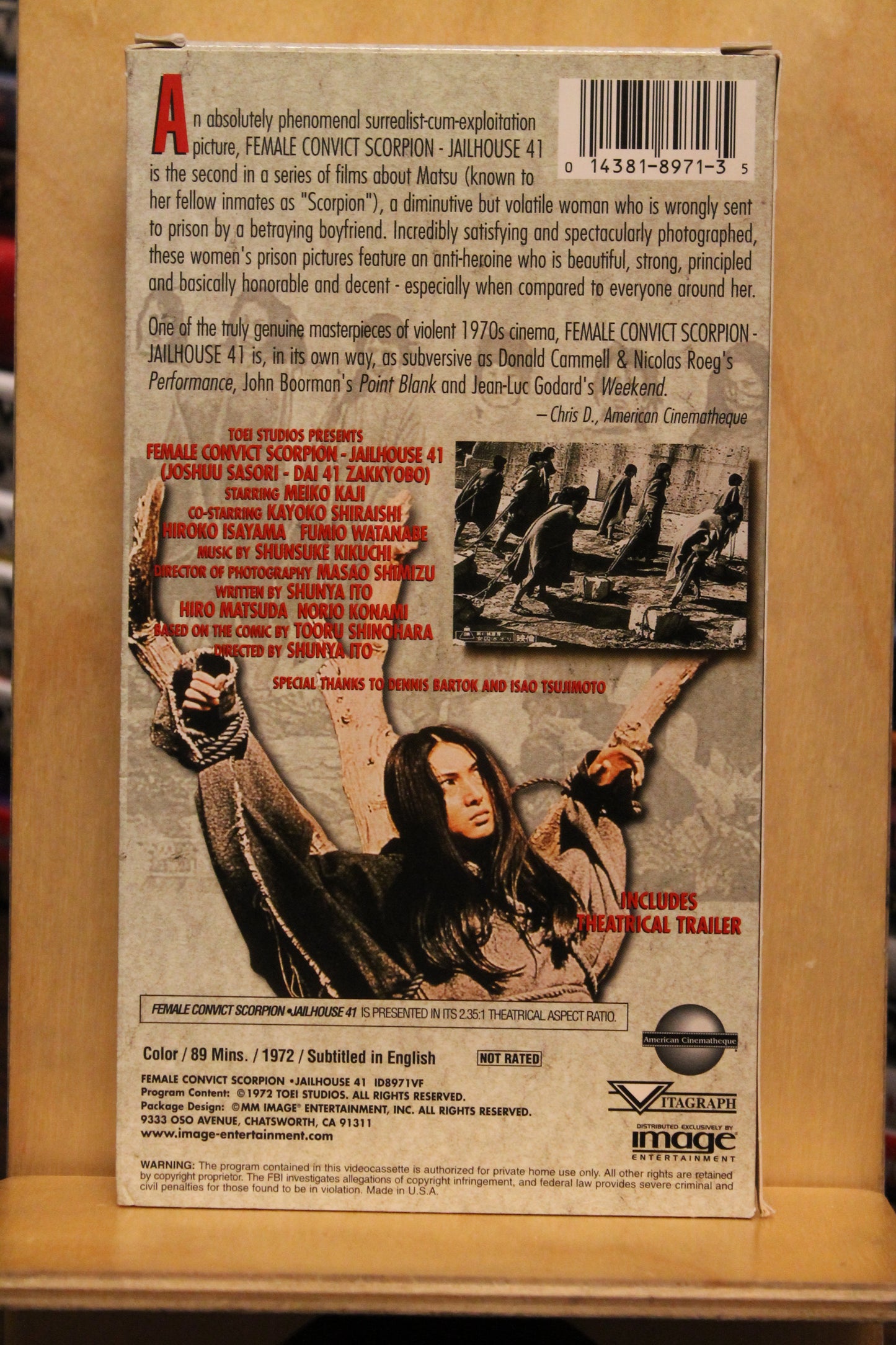 Female Prisoner Scorpion: Jailhouse 41 VHS