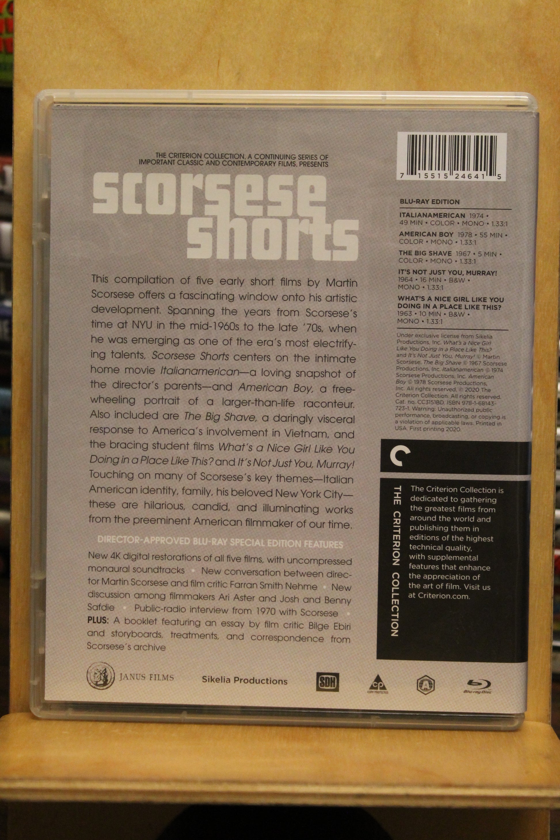 Scorsese Shorts Blu-ray