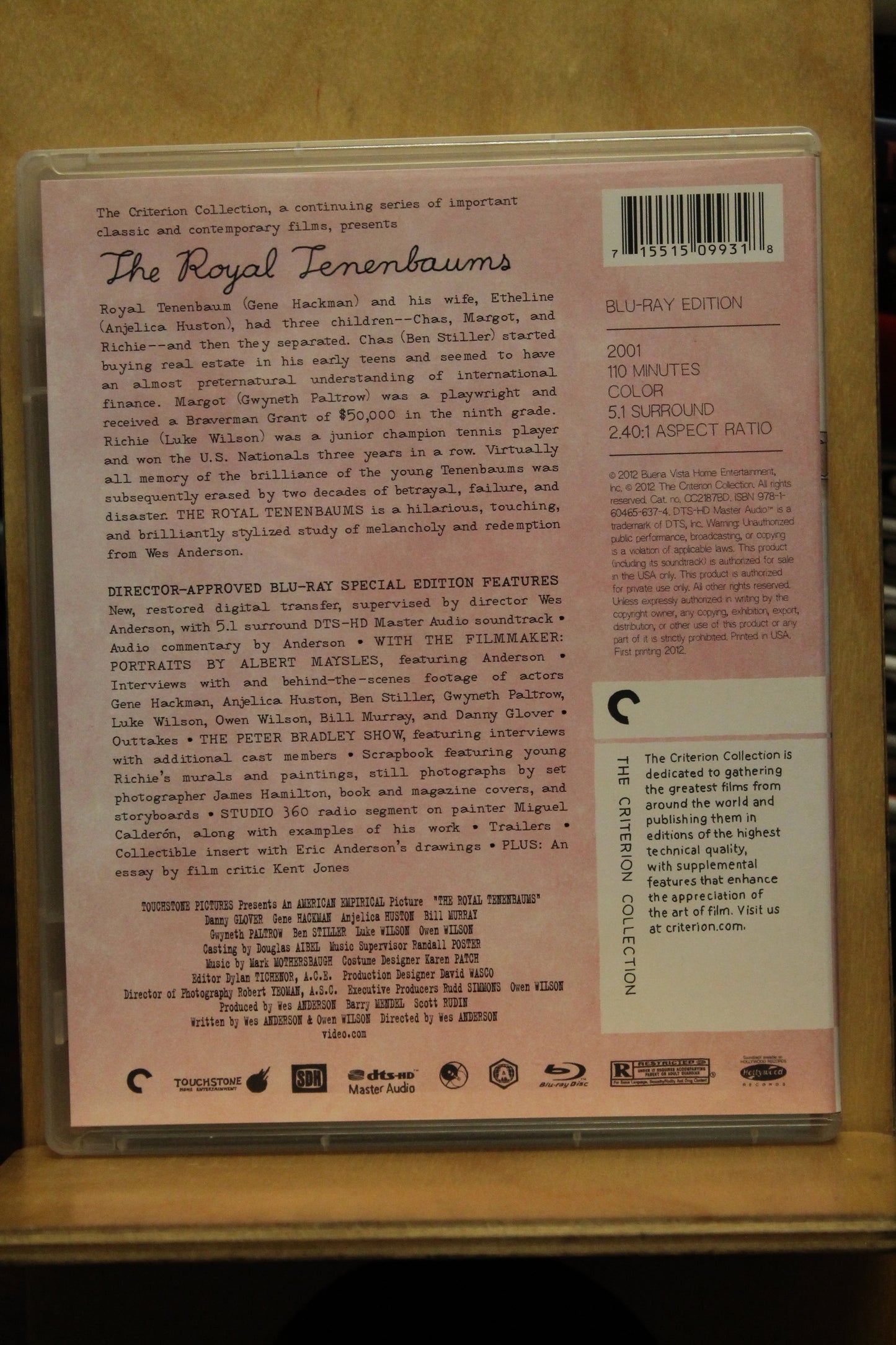 The Royal Tenenbaums Blu-ray