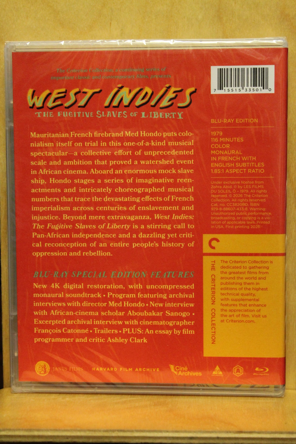 West Indies: The Fugitive Slaves of Liberty Blu-ray