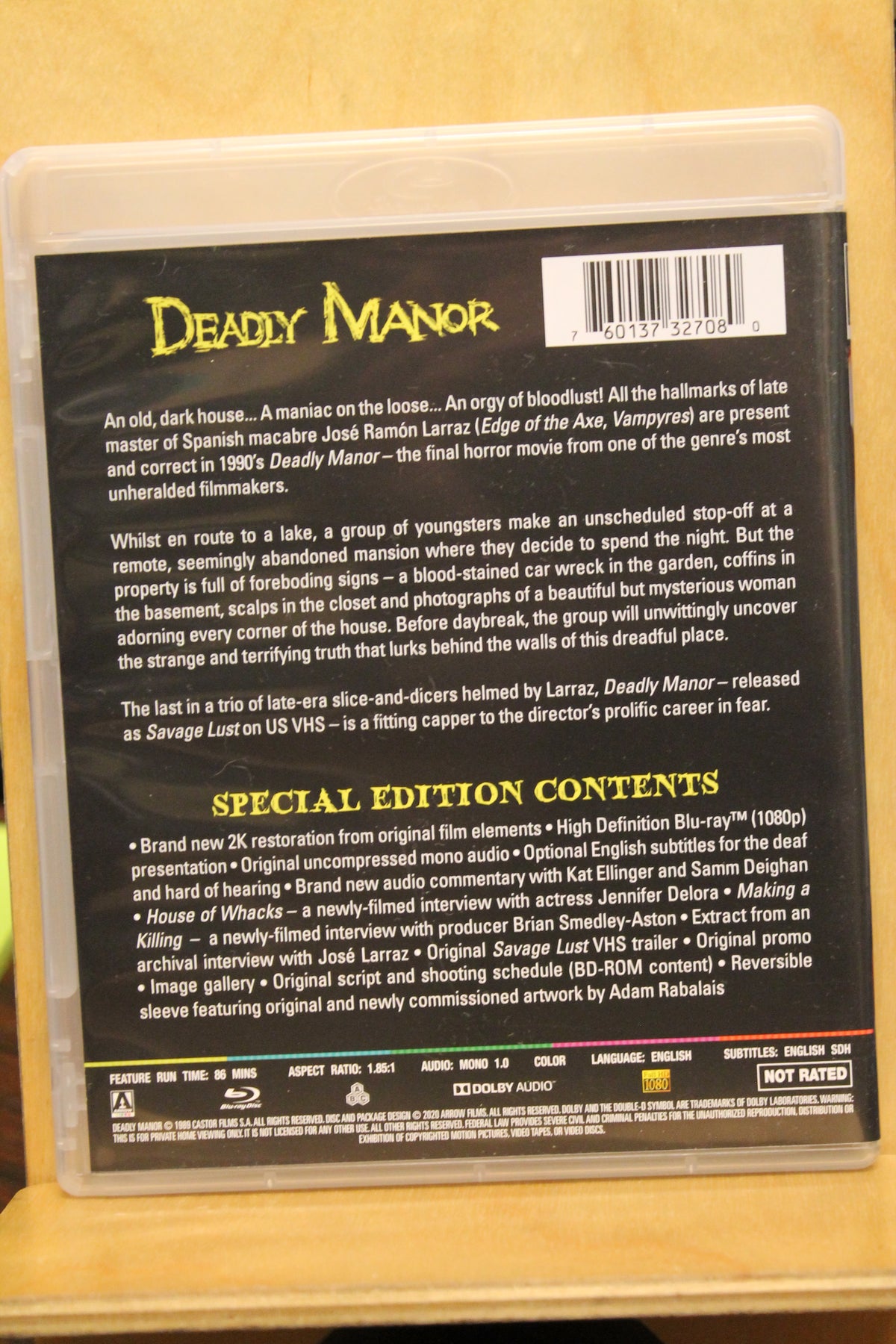 Deadly Manor Blu-ray