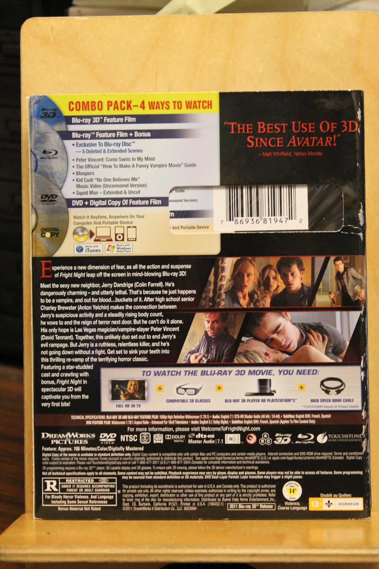 Fright Night 3D Blu-ray