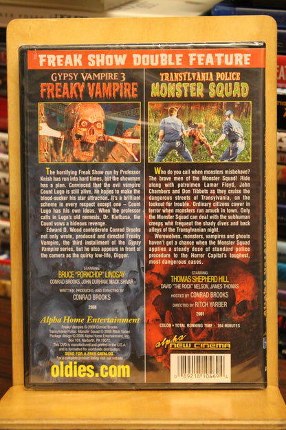 Freak Show Double Feature: Gypsy Vampire 3 / Transylvania Police Monster Squad DVD