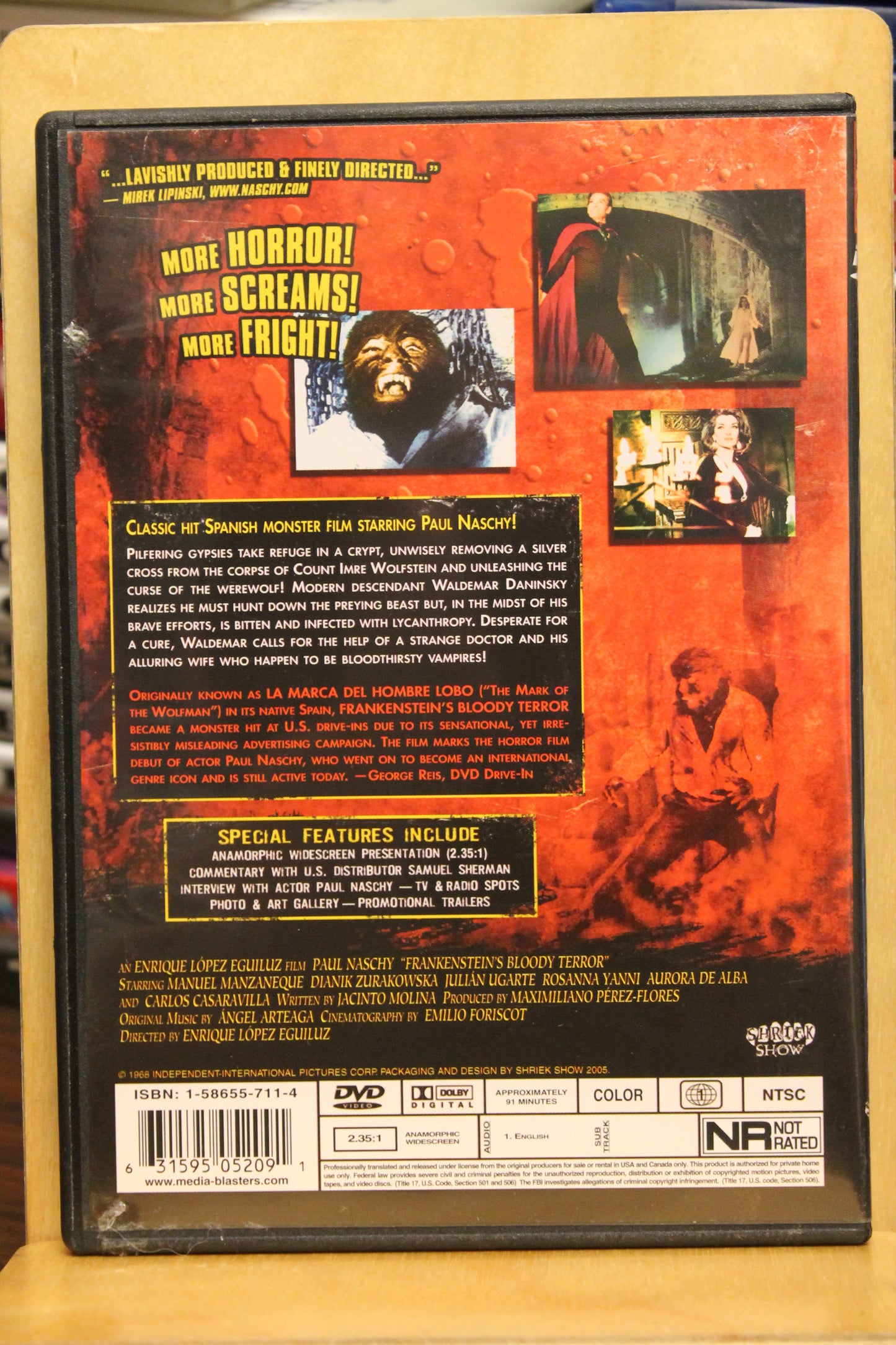 Frankenstein's Bloody Terror DVD