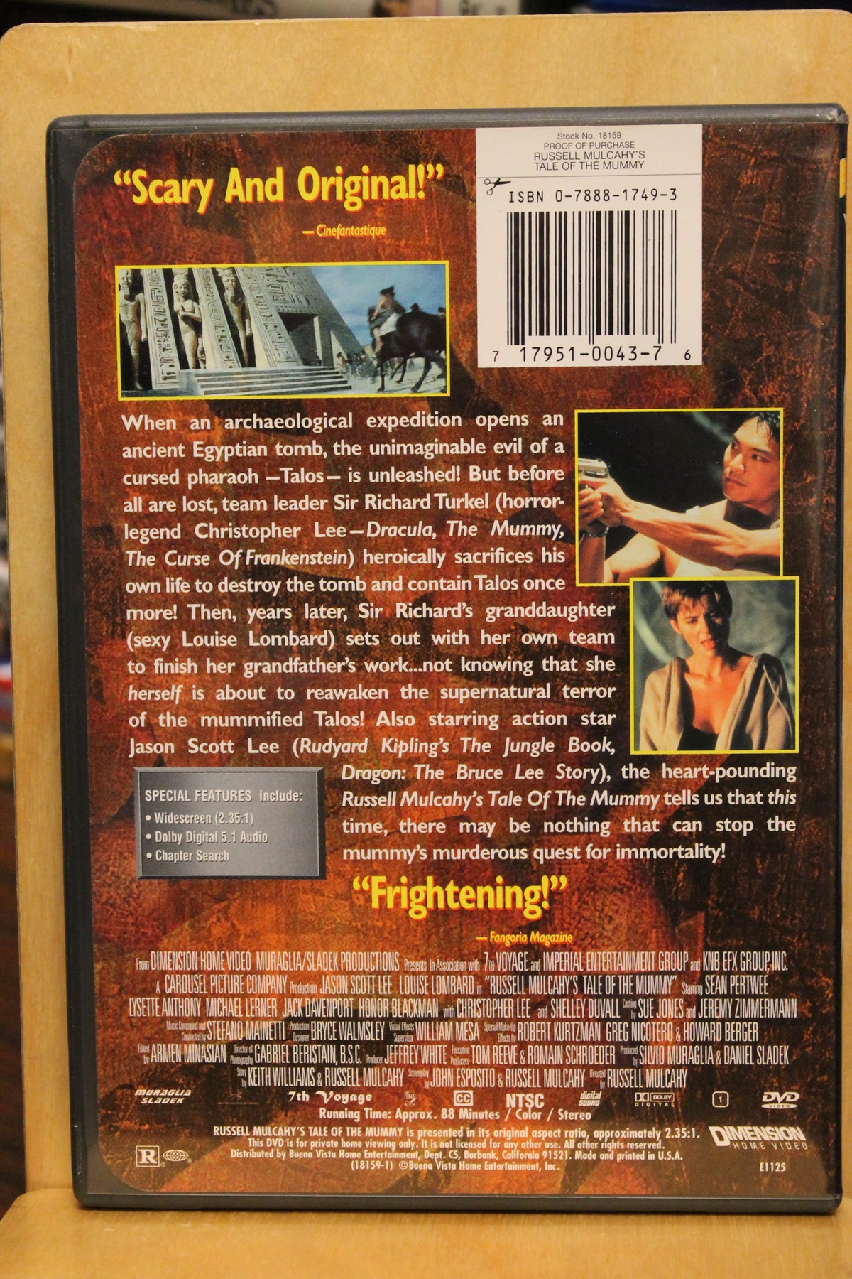 Russell Mulcahy’s Tale of the Mummy DVD