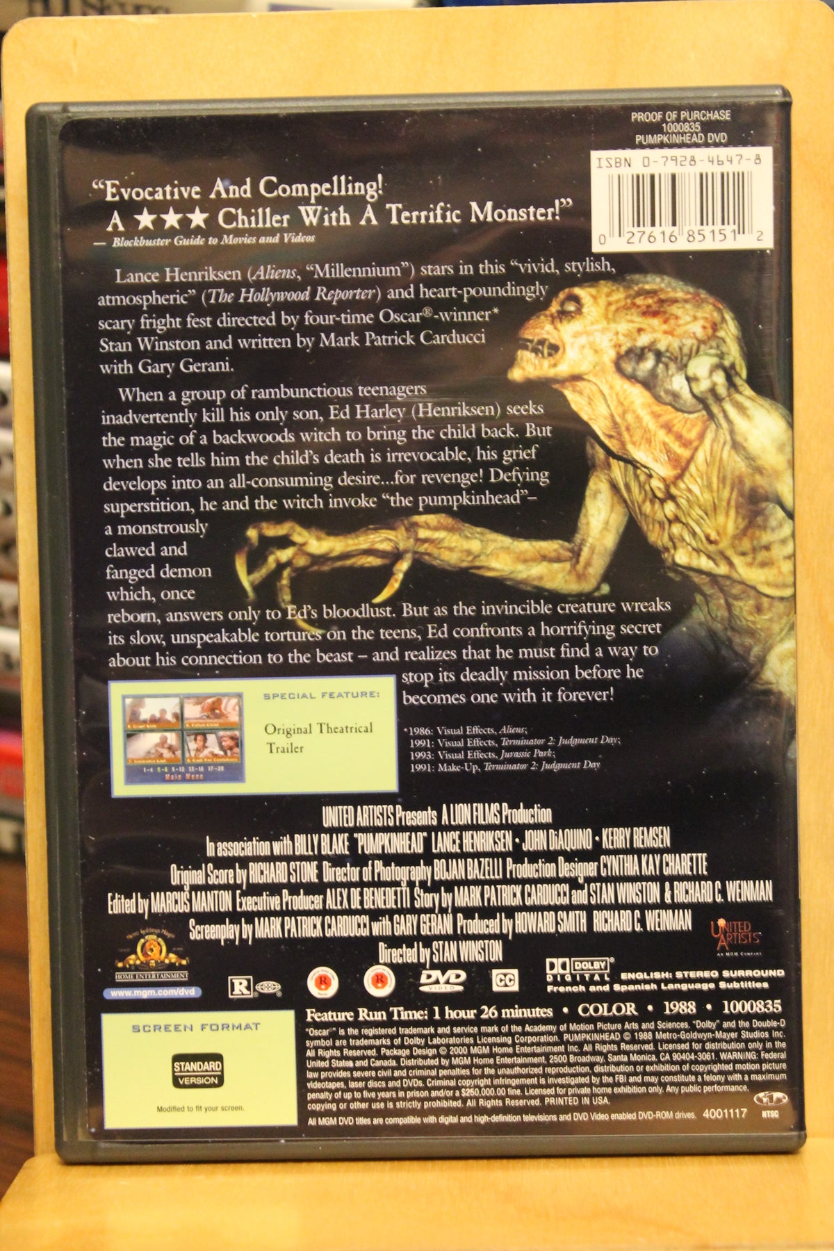 Pumpkinhead DVD