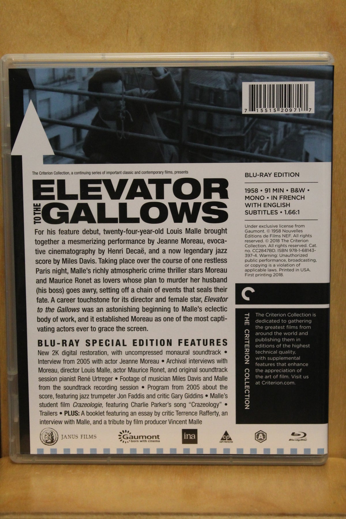 Elevator to the Gallows Blu-ray