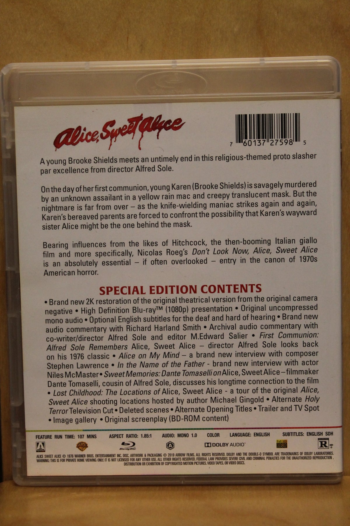 Alice, Sweet Alice Blu-ray