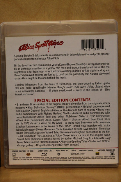 Alice, Sweet Alice Blu-ray