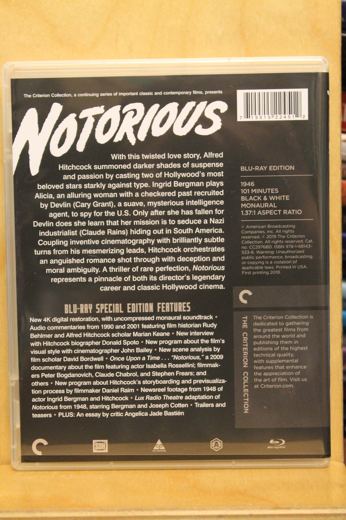 Notorious Blu-ray