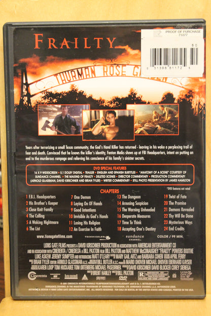 Frailty DVD