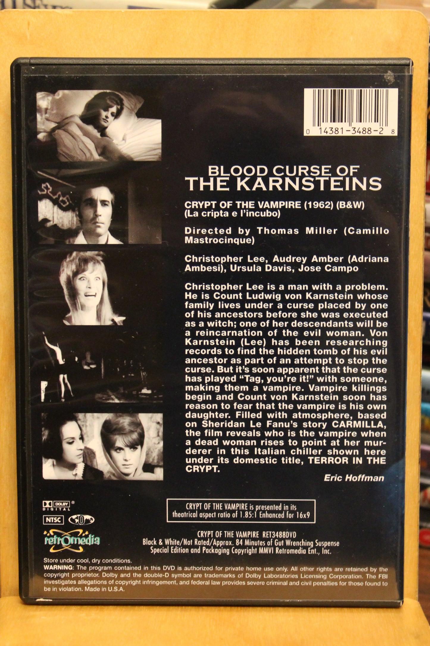 Crypt of the Vampire DVD