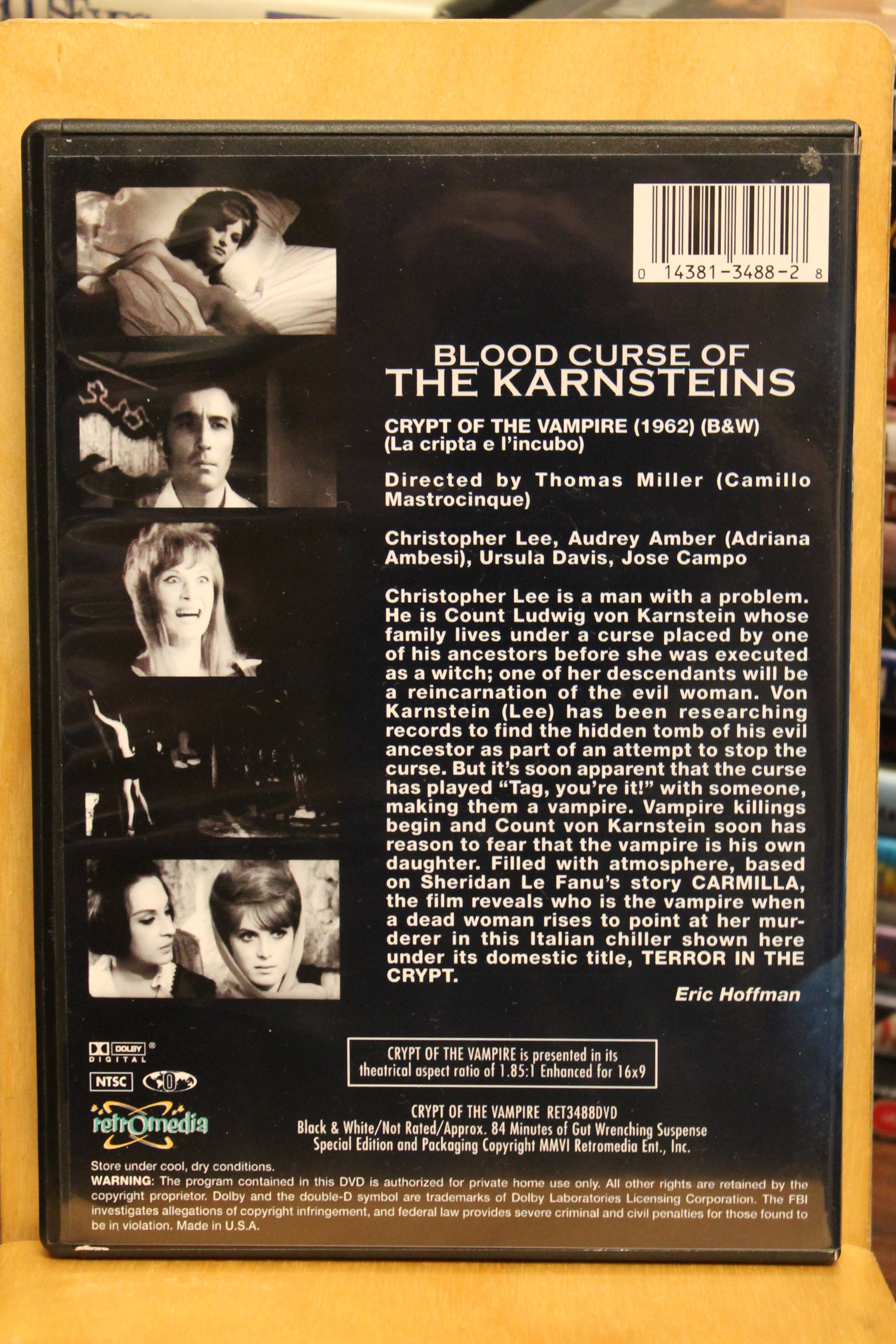 Crypt of the Vampire DVD