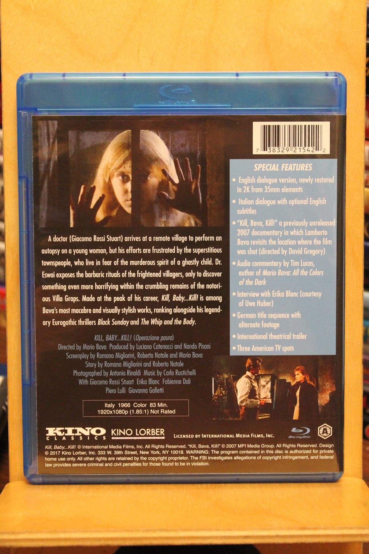 Kill, Baby... Kill! Blu-ray