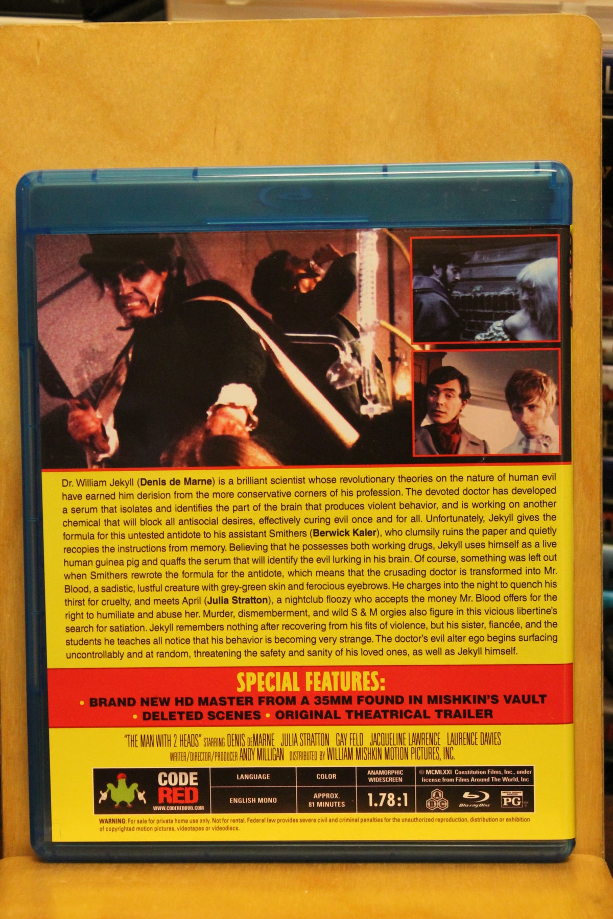 The Man with Two Heads Blu-ray